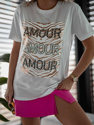 Royalfashion Bluză pentru femei cu imprimeu decorativ