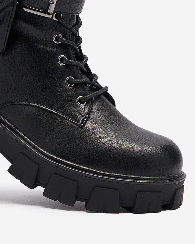 OUTLET Cizme bagger negre pentru femei cu husă Feffle- Footwear