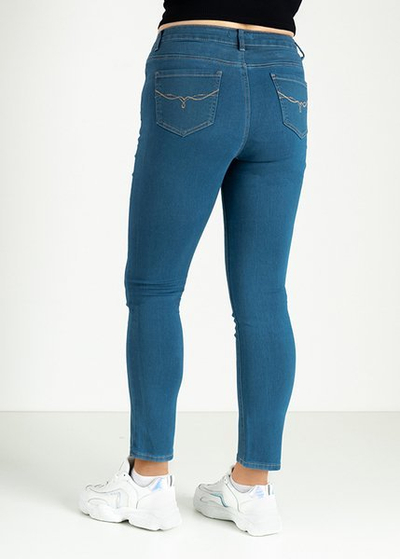 PLUS SIZE pantaloni pentru femei albastru - Îmbrăcăminte