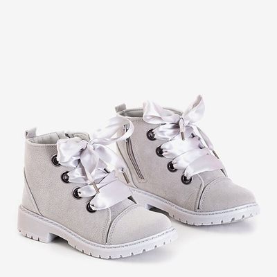 Ghete pentru copii gri deschis de la Mevey - Pantofi