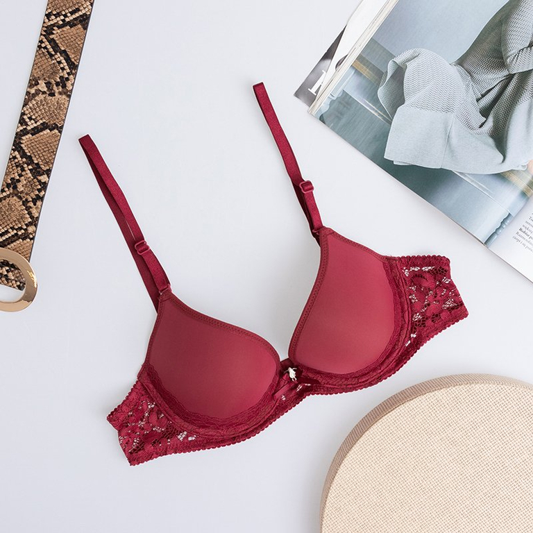 Sutien push-up maro pentru femei - Lenjerie de corp