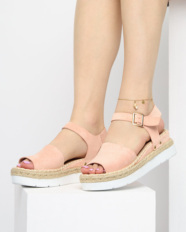 OUTLET Sandale roz dama pe pană Setovia - Încălțăminte