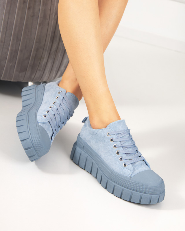 Pantofi de damă înalți Maomis Blue - Încălțăminte