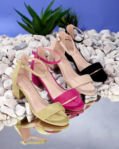 Royalfashion Sandale stiletto joase de damă verzi Mesteri