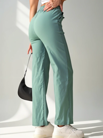 Pantaloni largi pentru femei Royalfashion din material din bumbac