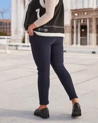 Royalfashion Pantaloni treggings izolați pentru femei PLUS SIZE