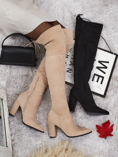 Botine Dama Flora Bej Piele Elegante de Toamna