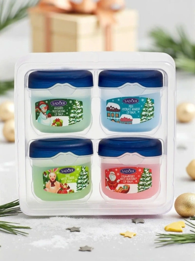 Set cadou de sărbători Balsam de buze hidratant x4