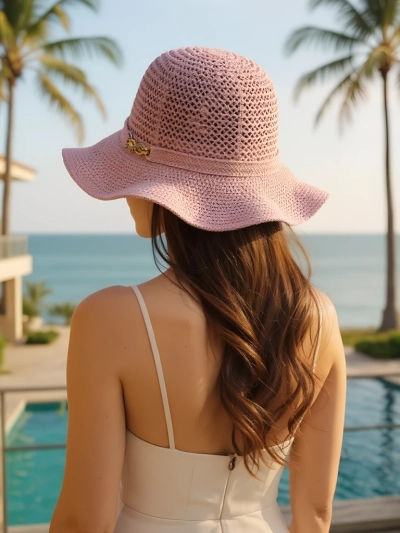 Royalfashion Pălărie de damă cu bor ondulat Wave Breeze