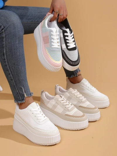 Royalfashion Sneakers platform pentru femei Siserra