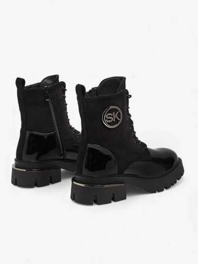 Botine Dama piele eco si piele intoarsa eco Lalunes