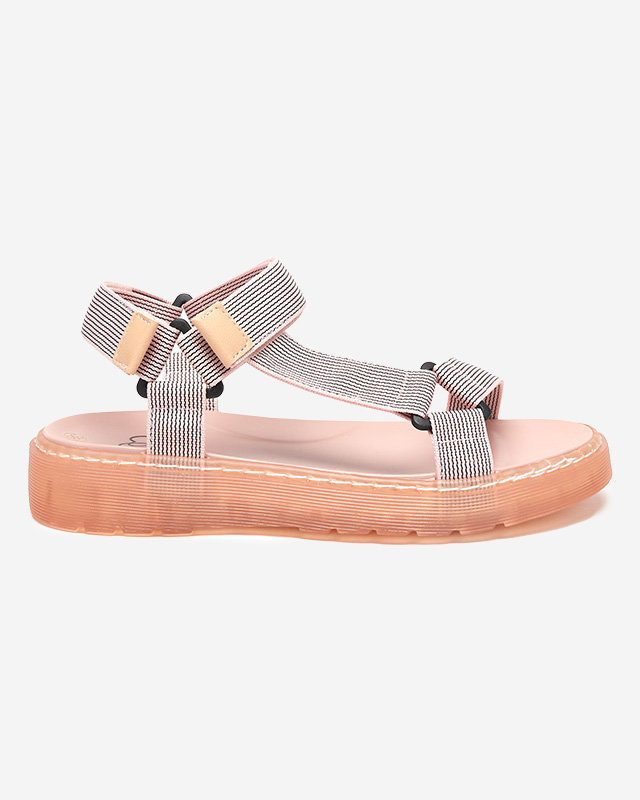 OUTLET Sandale de dama roz cu Velcro Cinore - Incaltaminte