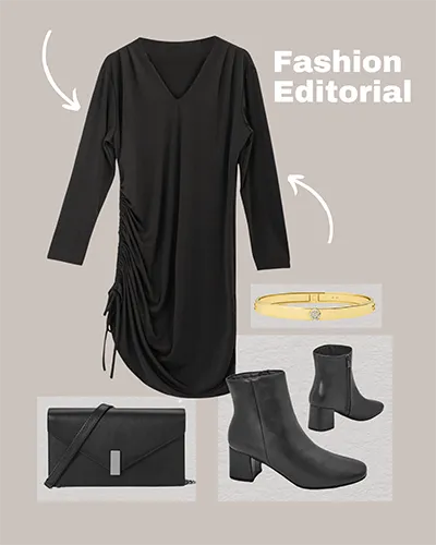 Rochie lungă pentru femei de la Royalfashion cu falduri