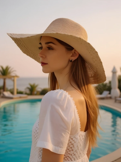 Royalfashion Pălărie de paie pentru femei Elorine