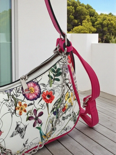 Royalfashion Geantă mică de damă din piele ecologică cu model floral Lily Bloom