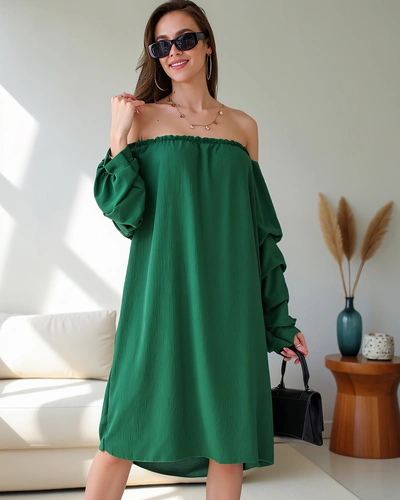 Rochie elegantă pentru femei în stil spaniol, cu volane