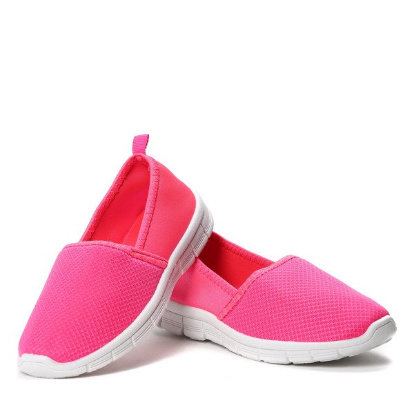 Dziecięce, różowe slip on sportowe - Obuwie