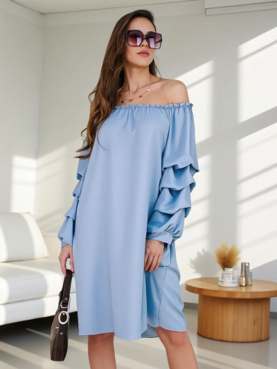 Rochie feminină Royalfashion Smooth a'la Spaniolă cu volane