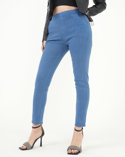 Treggings skinny de damă bleumarin - Îmbrăcăminte