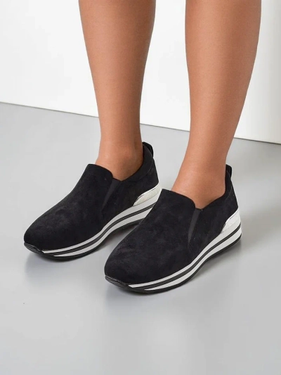 Royalfashion Pantofi plată ecologici din suede pentru femei Rabbite