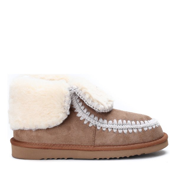 Śniegowce Emeraude w kolorze camel- Obuwie