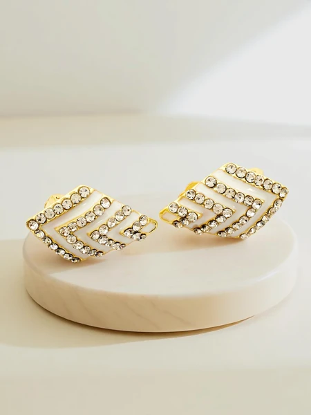 Royalfashion Cercei cu clips pentru femei cu zirconiu cubic