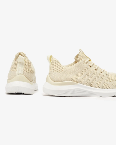Pantofi sport din material textil pentru femei Cream Bofia - Încălțăminte