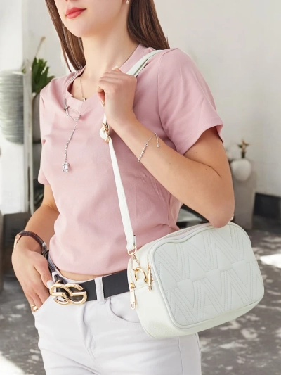 Royalfashion Geantă de mână elegantă de dimensiuni mici pentru femei, fabricată din eco-piele