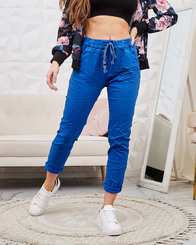 Royalfashion Pantaloni de damă din material textil