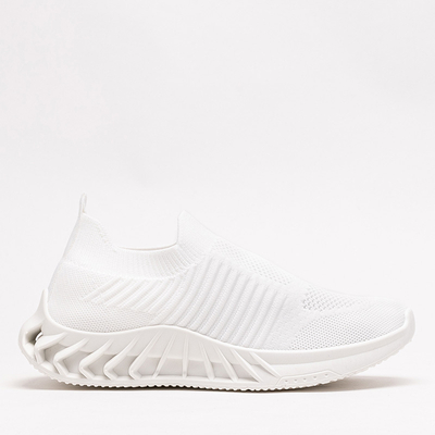 Pantofi sport de damă cu slip-on albi Dinging - Încălțăminte