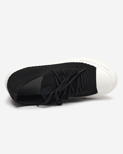 Royalfashion Negru adidași cu nervuri Manfer pentru femei