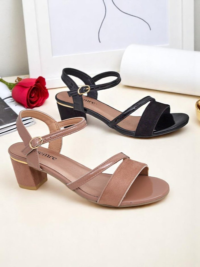 Royalfashion Sandal fanm patante talon ba Grace Gloss