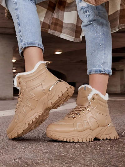 Pantofi sport pentru femei Royalfashion cu captuseala de blana Megigna