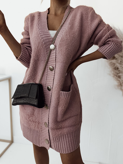 Royalfashion Pulover cu cuvertură pentru femei roz