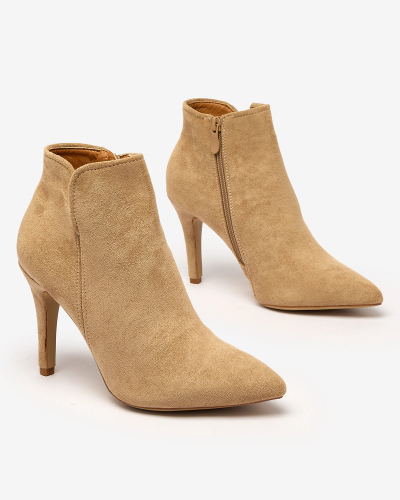 Royalfashion Cizme stiletto de damă maro deschis Amalenika