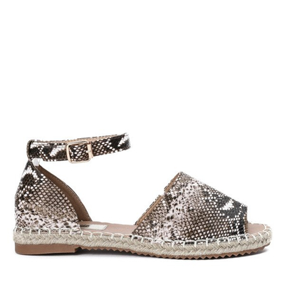 Espadryle a'la skóra węża z wycięciem Royal - Obuwie