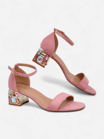 Sandale pentru femei Royalfashion cu toc decorativ Ballou