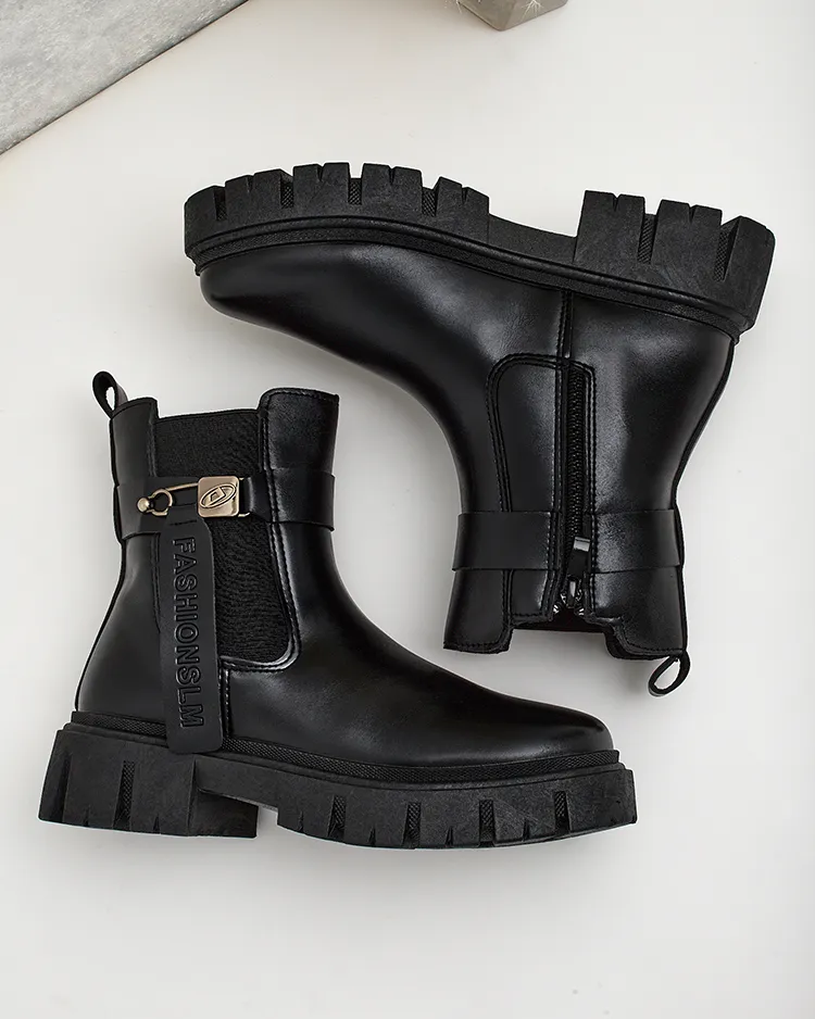 Royalfashion Cizme Dobinas din piele eko pentru femei