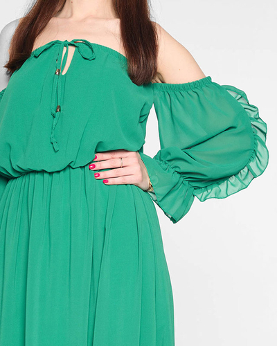 Rochie spaniolă verde închis pentru damă - Îmbrăcăminte