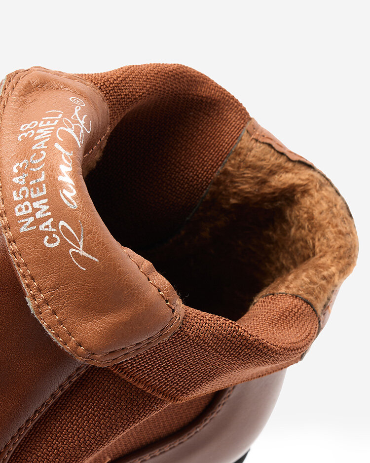 Royalfashion Cizme negre pentru femei a'la sztyblety cu ornamente Ederte