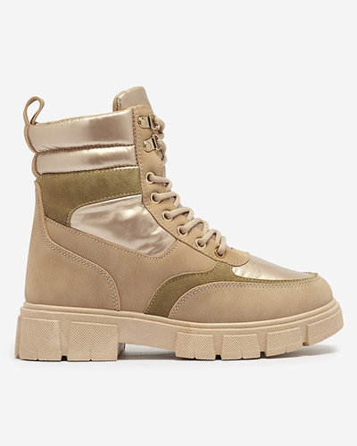 Cizme de vânătoare izolate maro deschis pentru femei Kasemi- Footwear