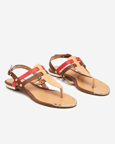 OUTLET Sandale dama maro si roz Sofav- Incaltaminte