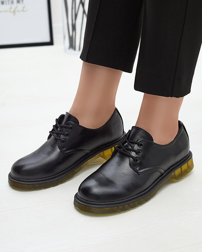 Pantofi jumătăți de damă negri Heloso- Footwear