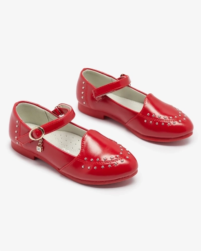 Pantofi roșii pentru fete cu pietre Praja- Footwear
