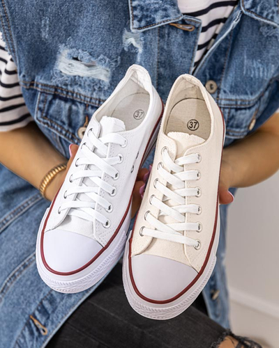 Tenisi albi de damă Shah - Încălțăminte