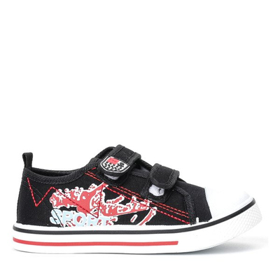 Czarne sportowe chłopięce buty Norn - Obuwie