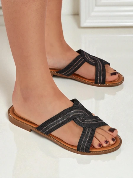 Royalfashion Babes Klapki Braided Woven Breeze