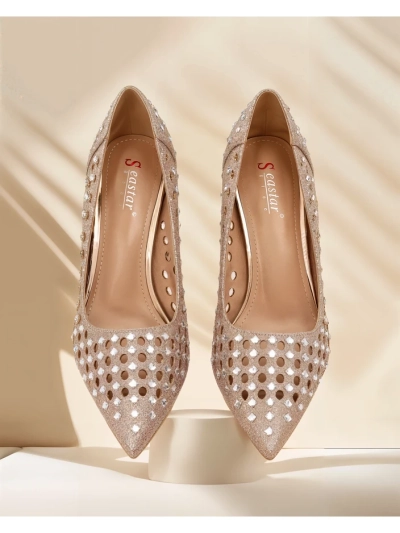 Royalfashion Pantofi cu toc perforați pentru femei Ecatte