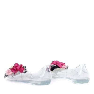 Transparentne meliski  z ozdobnymi kwiatkami Ruperta - Obuwie