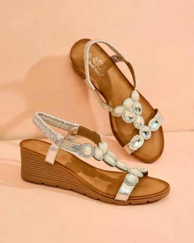 Royalfashion Sandale de damă cu zirconiu Obrina